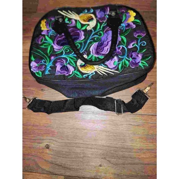 Canvas Embroidered satchel  - Picture 6 of 6